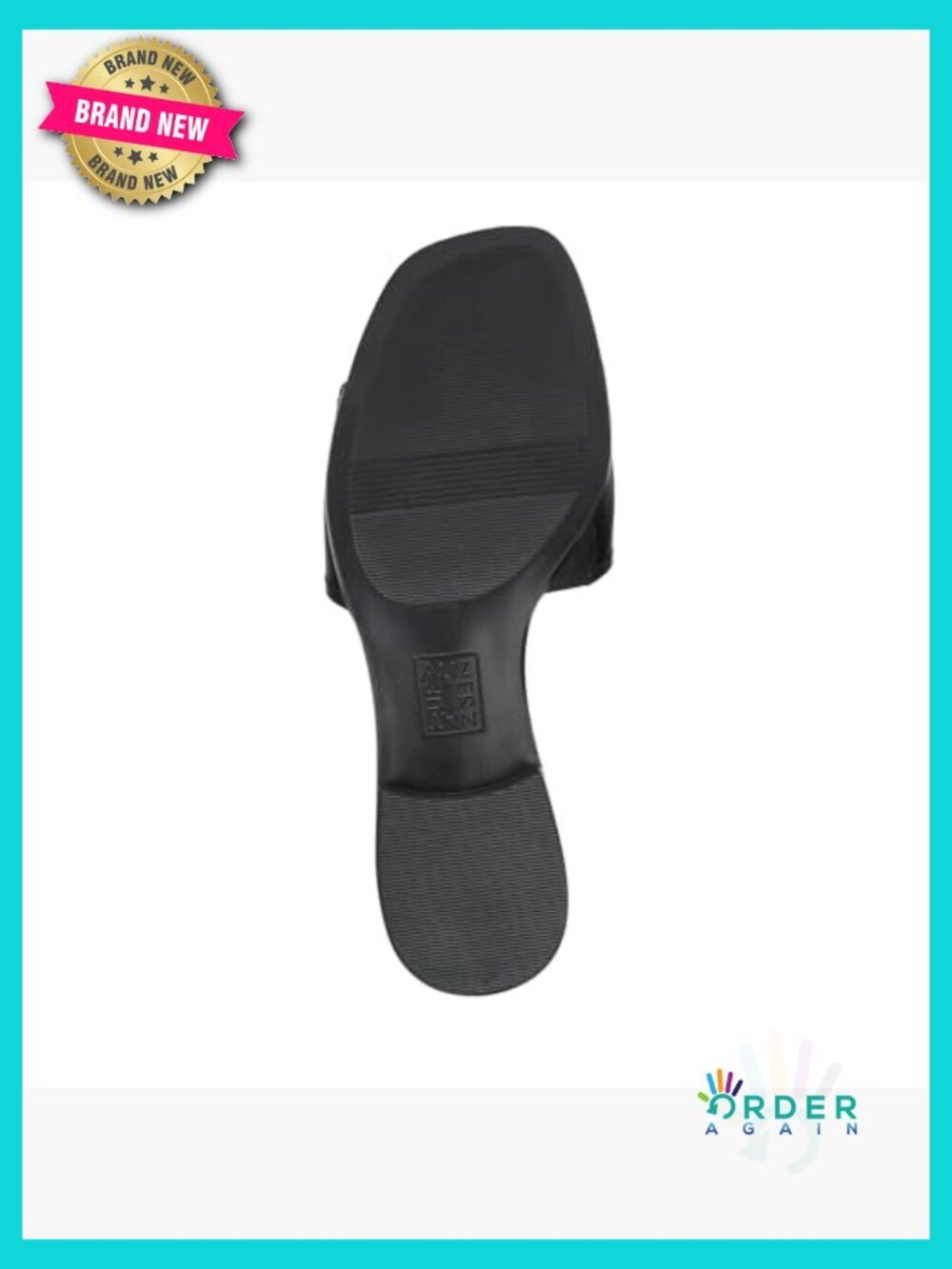 Slip-On Slide Sandals with Open Square Toe Block Heel Contoured Footbed - Picture 4 of 7